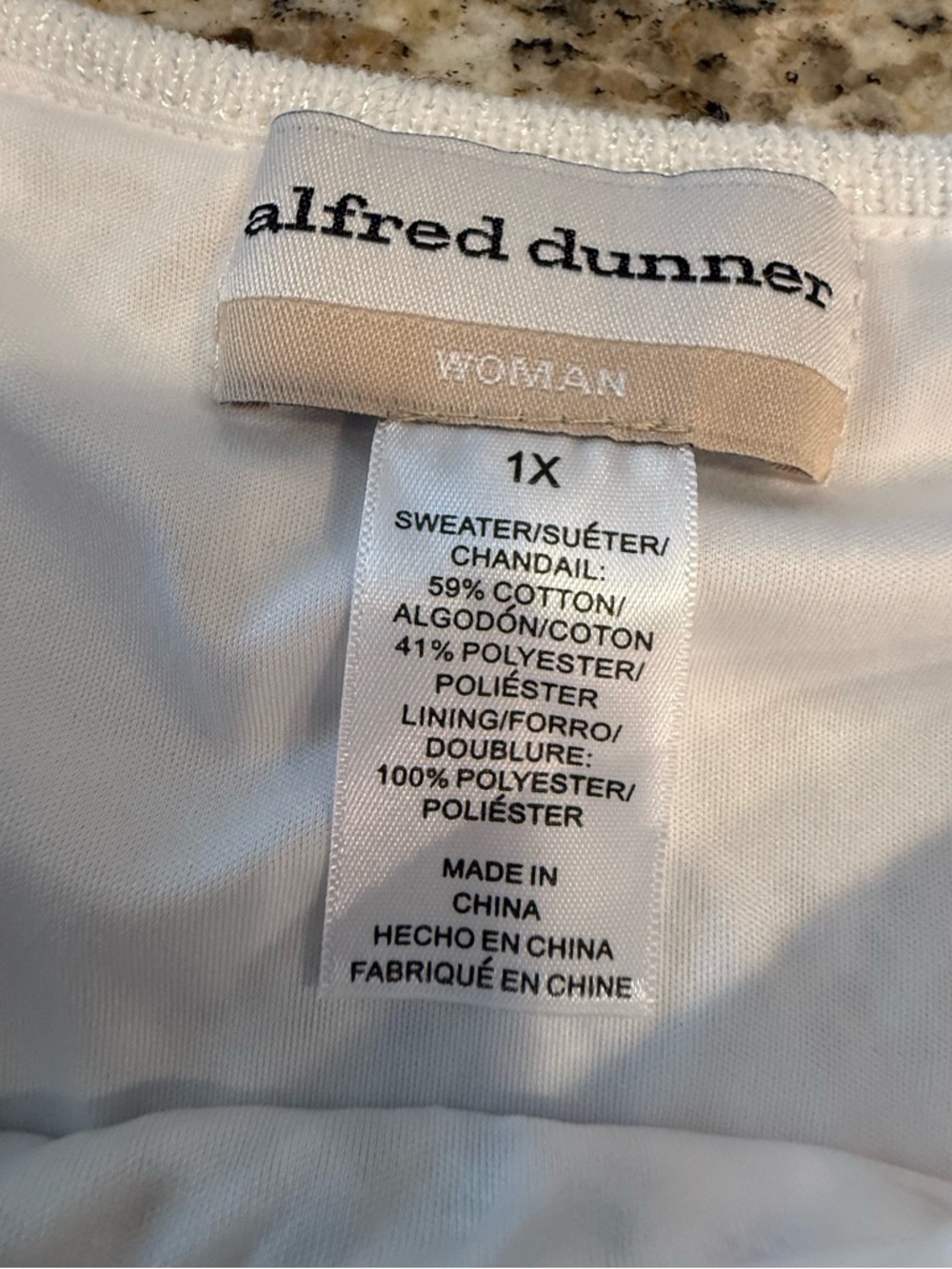 Alfred Dunner crochet knit sweater beaded pastel stripes SZ 1X - Picture 6 of 11